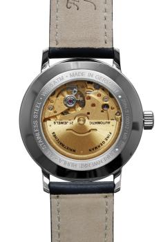 Preview: Bauhaus Herrenuhr Automatik mit Datum und Lederarmband
